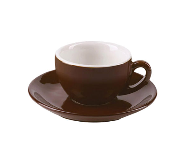 "MILANO" Espresso Cups 81ml - dark brown